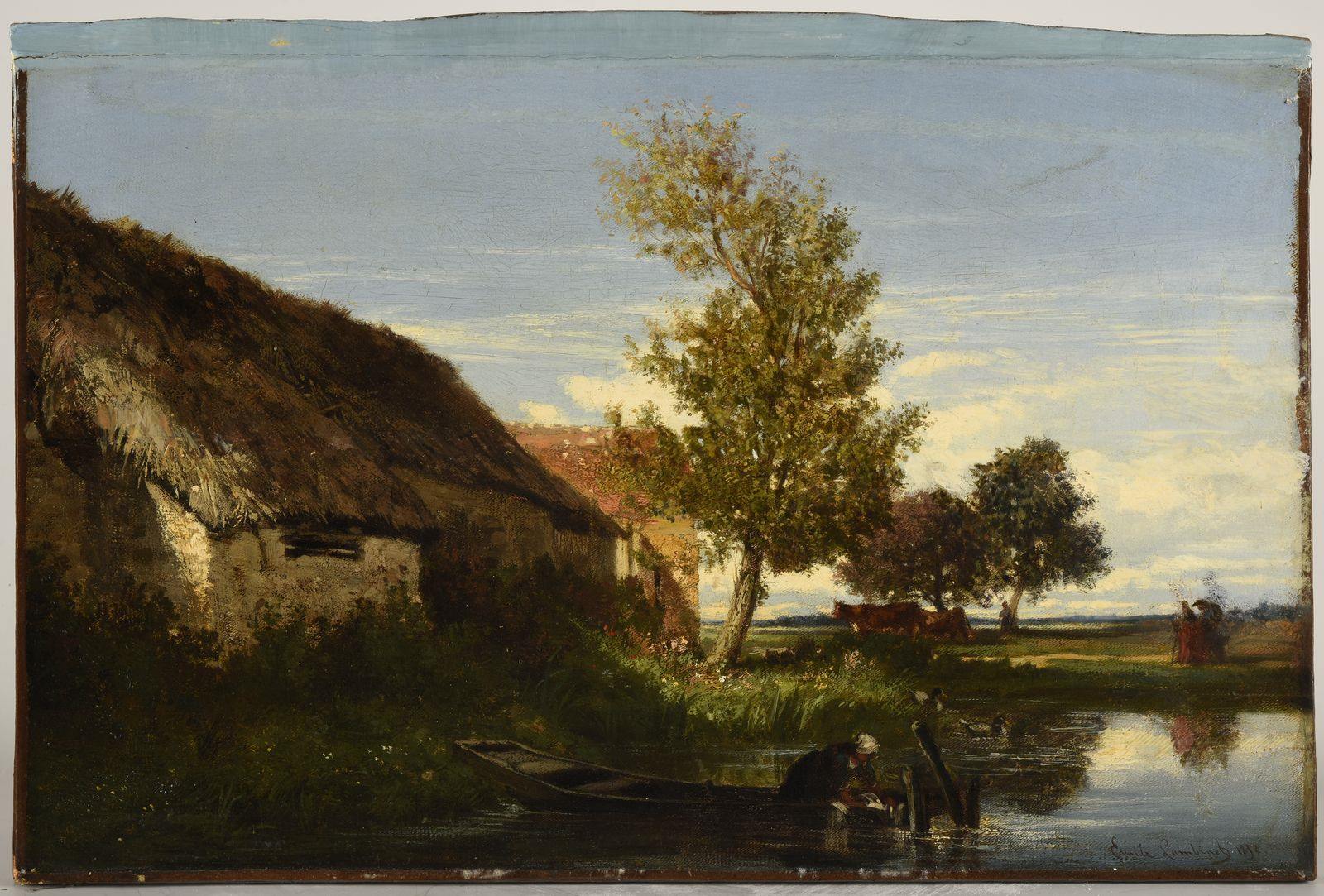 Chaumière au bord de l'eau_0