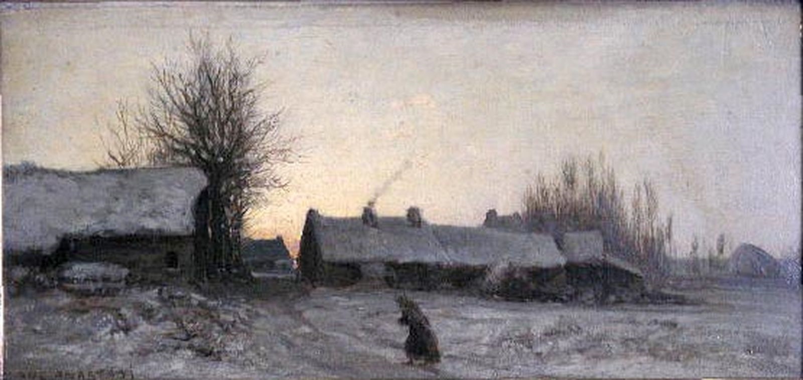 Soir d'hiver, Auguste Anastasi, 1850 vers