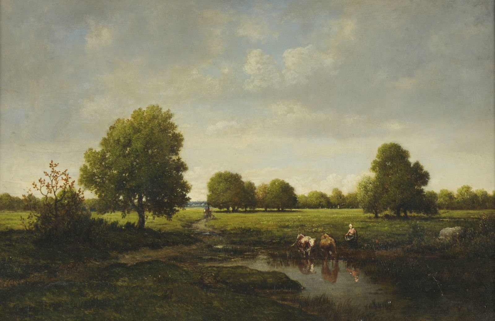 L'Abreuvoir, Théodore Rousseau, 19e siècle