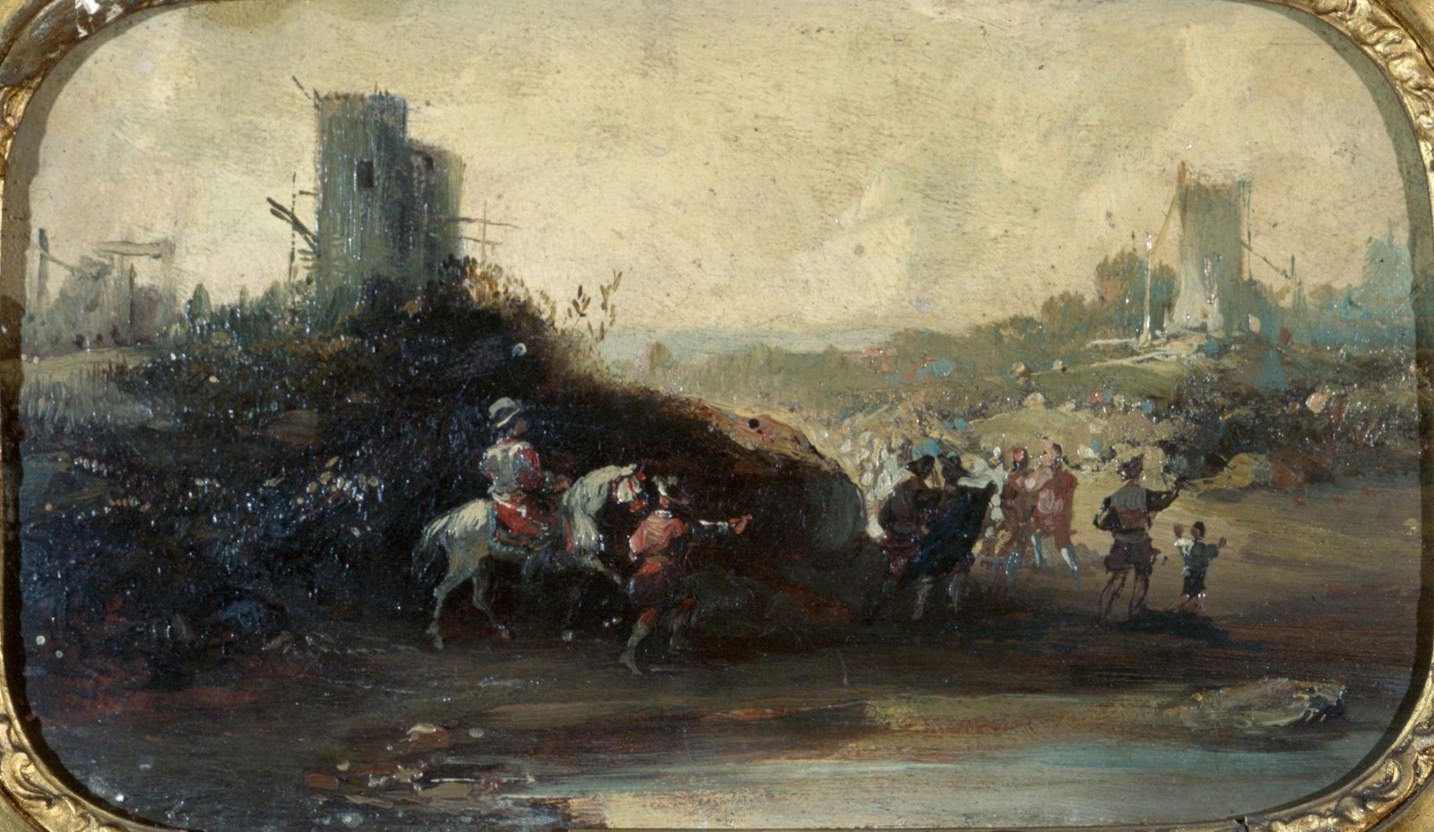 Cavaliers ; miniature, Pierre Lenfant, 18e siècle