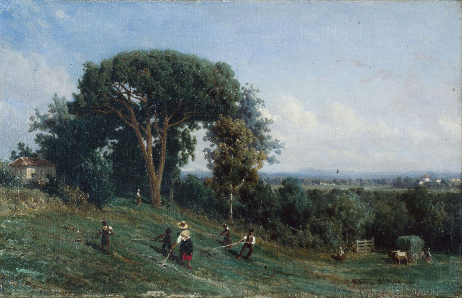 Les faucheurs, Karl Girardet, 19e siècle