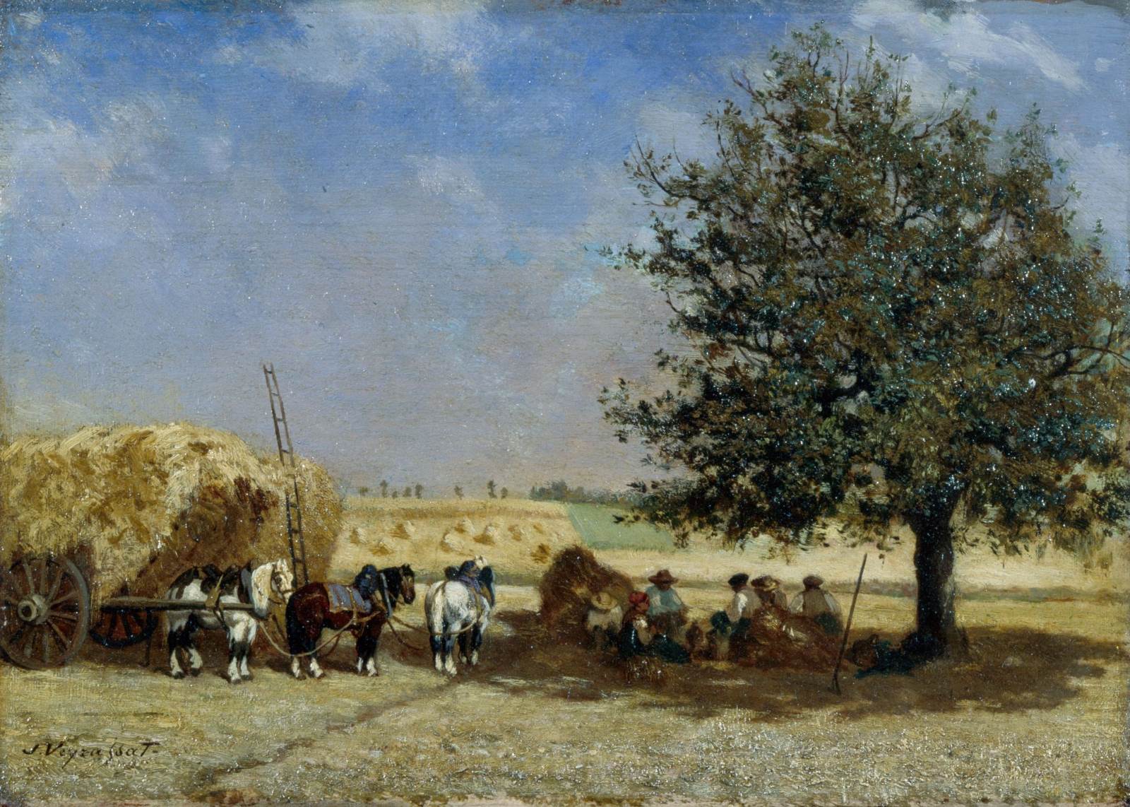Les moissonneurs, Jules-Jacques Veyrassat, 1859 avant