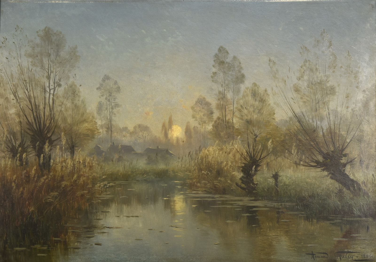 Rivière au soleil couchant_0