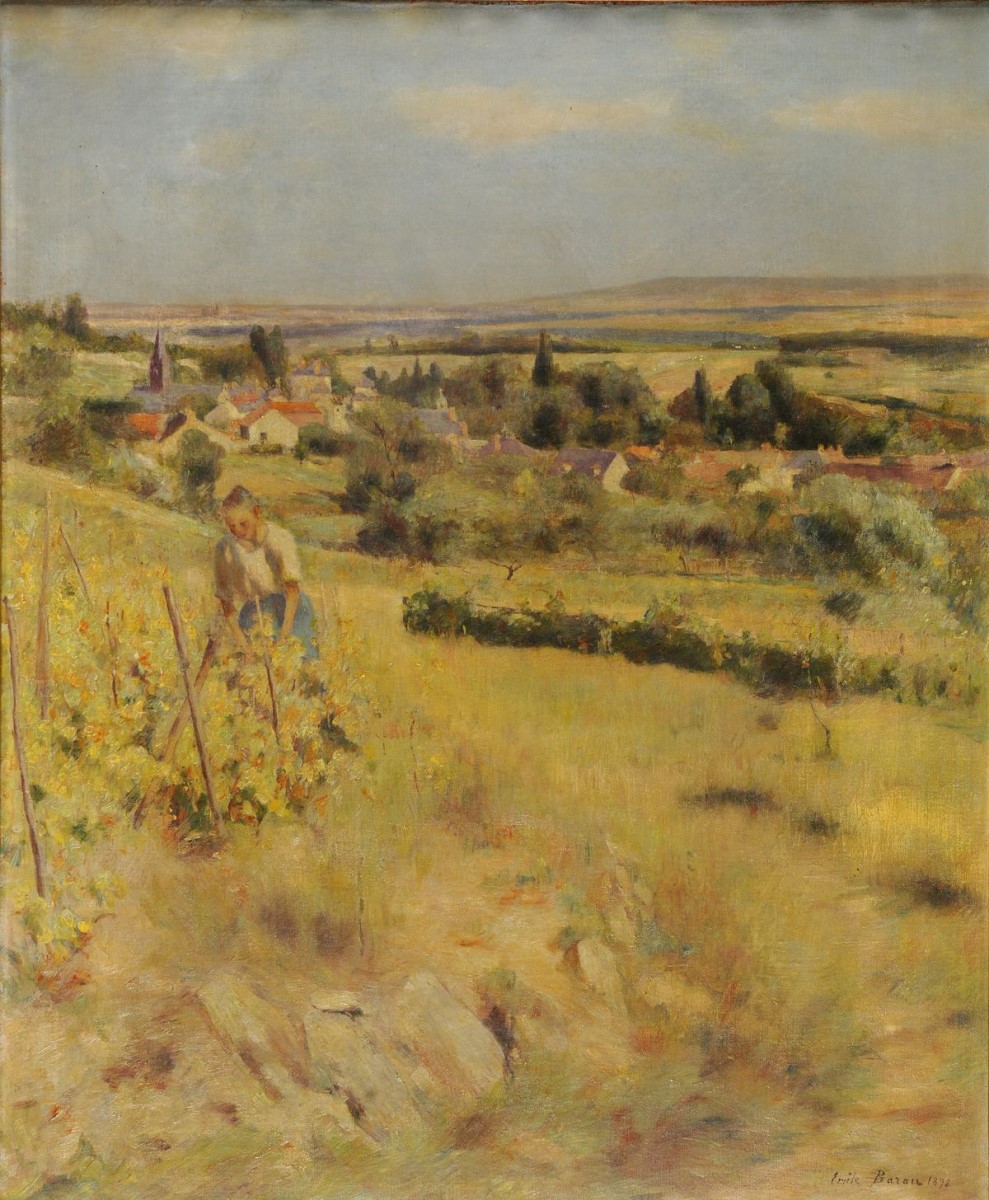 Vue sur Chenay (titre attribué) ; Souvenir de Chenay (autre titre attribué), Émile Barau, 1895