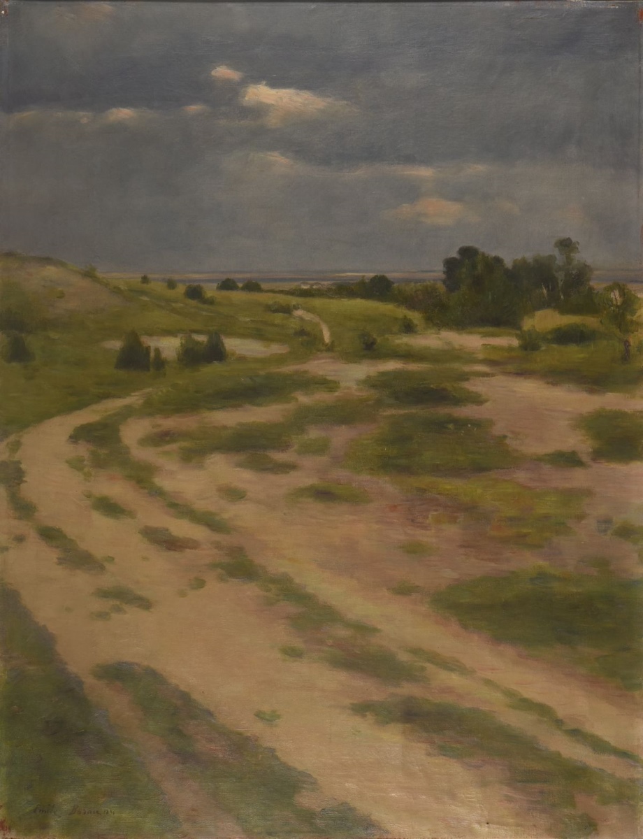 Le chemin des sables à Chenay, Les Tournelles (titre attribué) ; Lieu-dit Les Tournelles (Chenay), Émile Barau, 1896