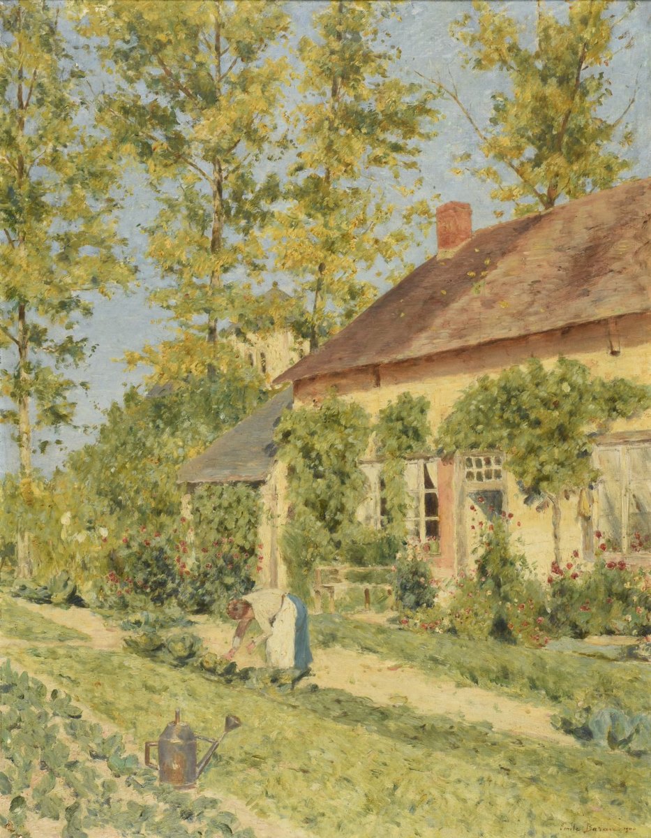 Soleil d'octobre ; Soleil d'octobre à Boult-sur-Suippe, Émile Barau, 1900