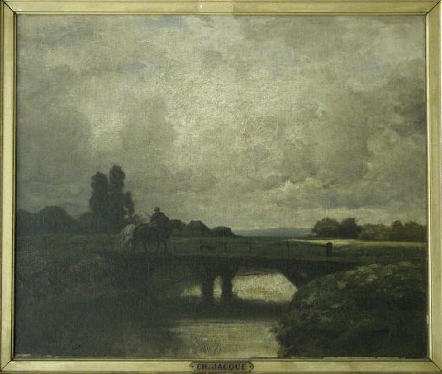 Le pont ; La rentrée du travail ; Le retour à la ferme, Charles Jacque, 1ère moitié 19e siècle