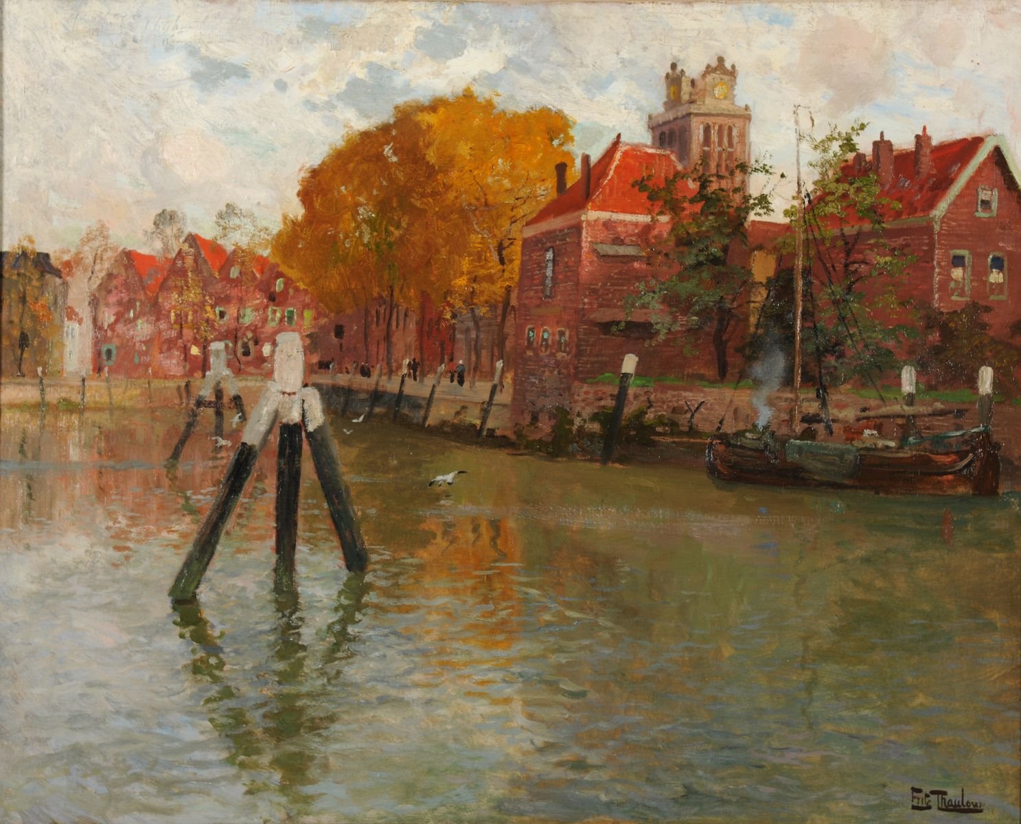 Dordrecht (titre attribué), Fritz Thaulow, 2e moitié 19e siècle, 1er quart 20e siècle