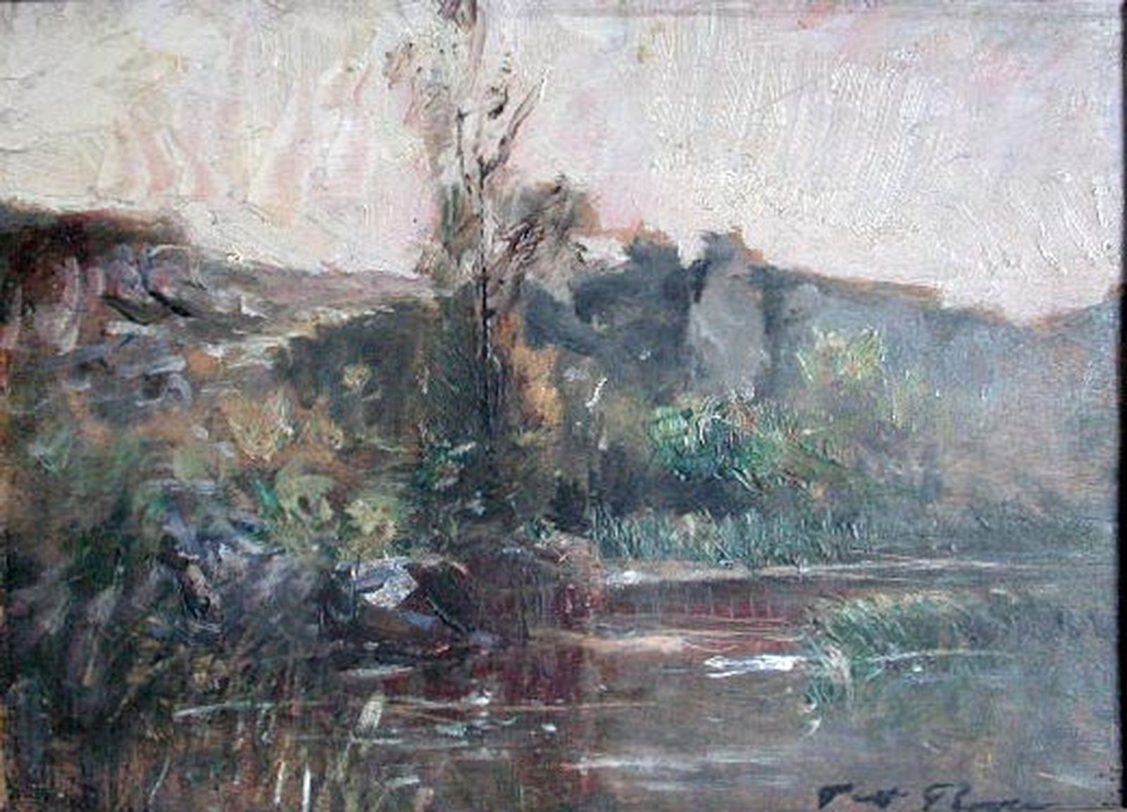 Étude de paysage, François-Auguste Ravier, 19e siècle