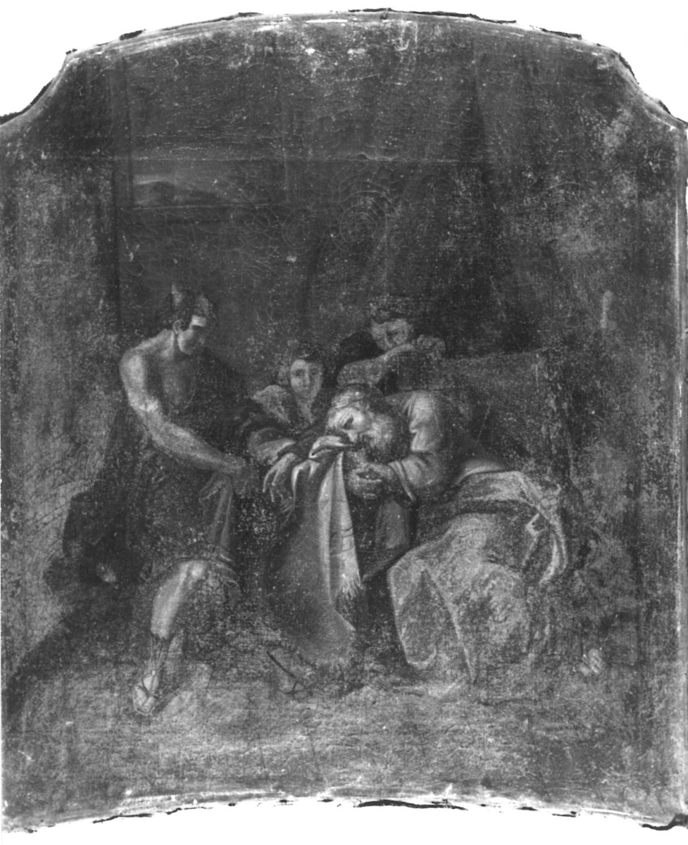 David et Saül dans la caverne d'Engaddi ; trumeau_0