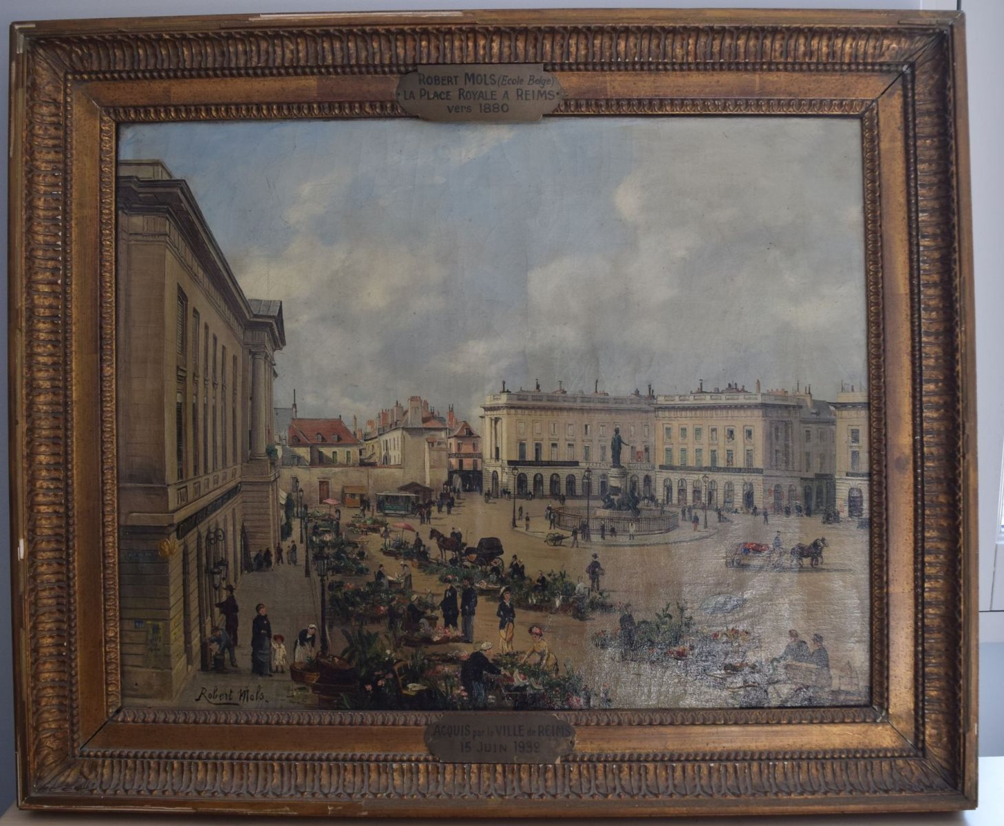 La Place Royale à Reims vers 1880, Robert Mols, 1880 vers