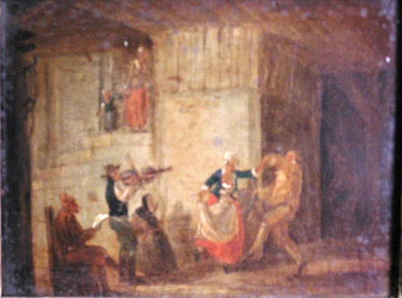 Intérieur de ferme : danse de paysans, Philibert-Louis Debucourt, 2e moitié 18e siècle, 1ère moitié 19e siècle