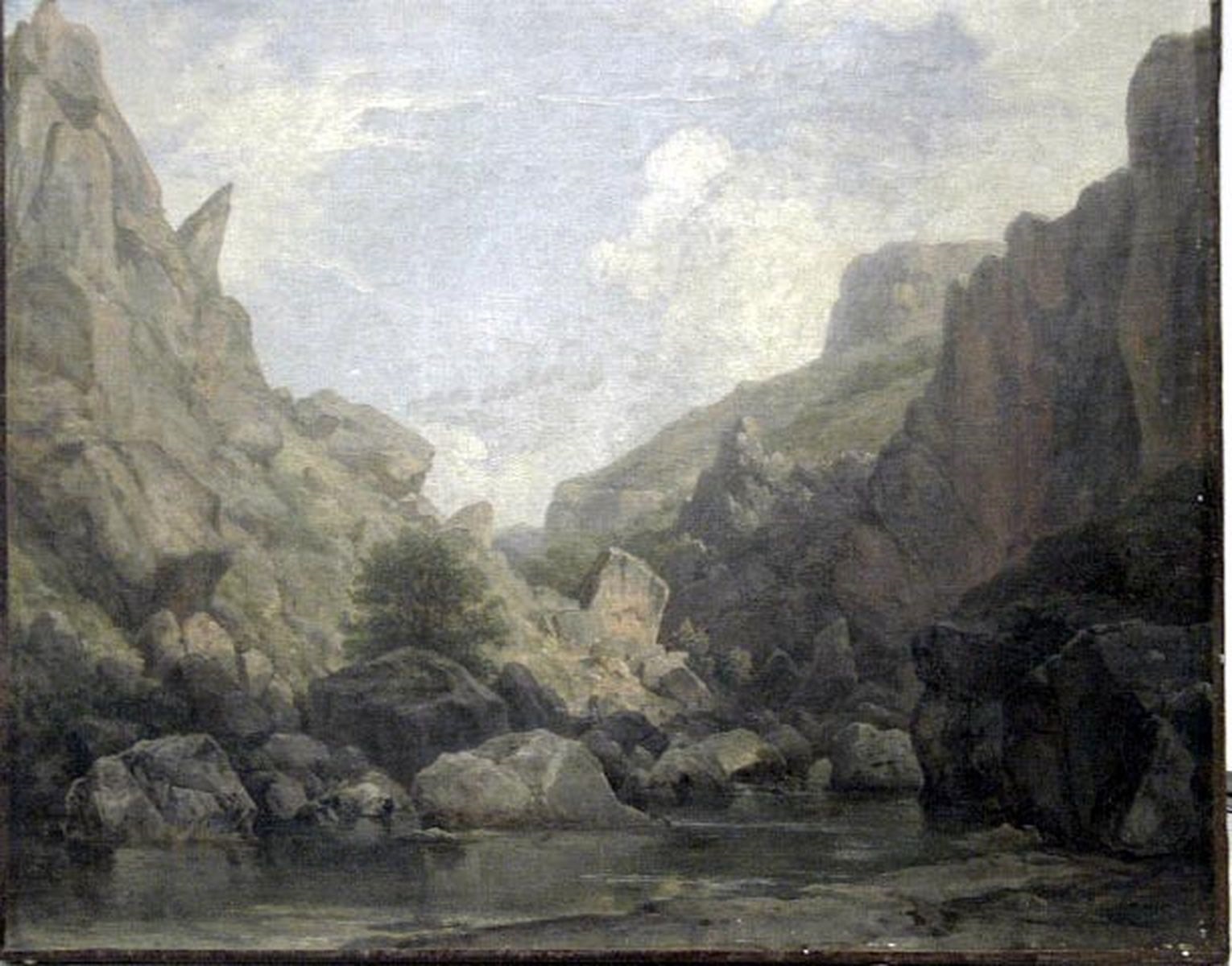 Rivière bordée de rochers, Jacques-Raymond Brascassat, 19e siècle