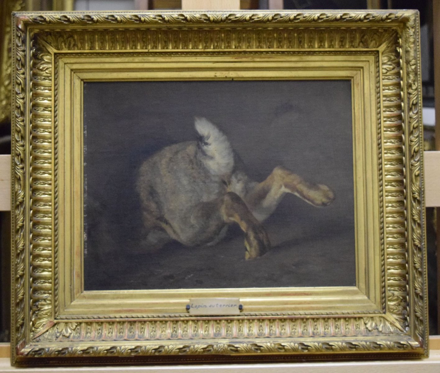 Lapin pénétrant dans un terrier, Jacques-Raymond Brascassat, 19e siècle