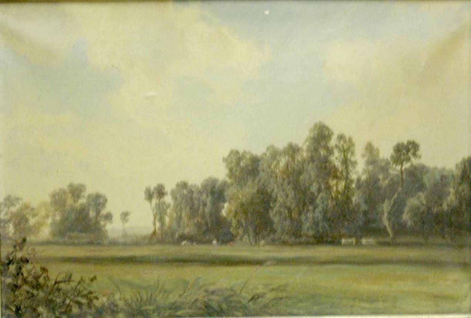 Prairie avec arbres en Brie, Jacques-Raymond Brascassat, 19e siècle