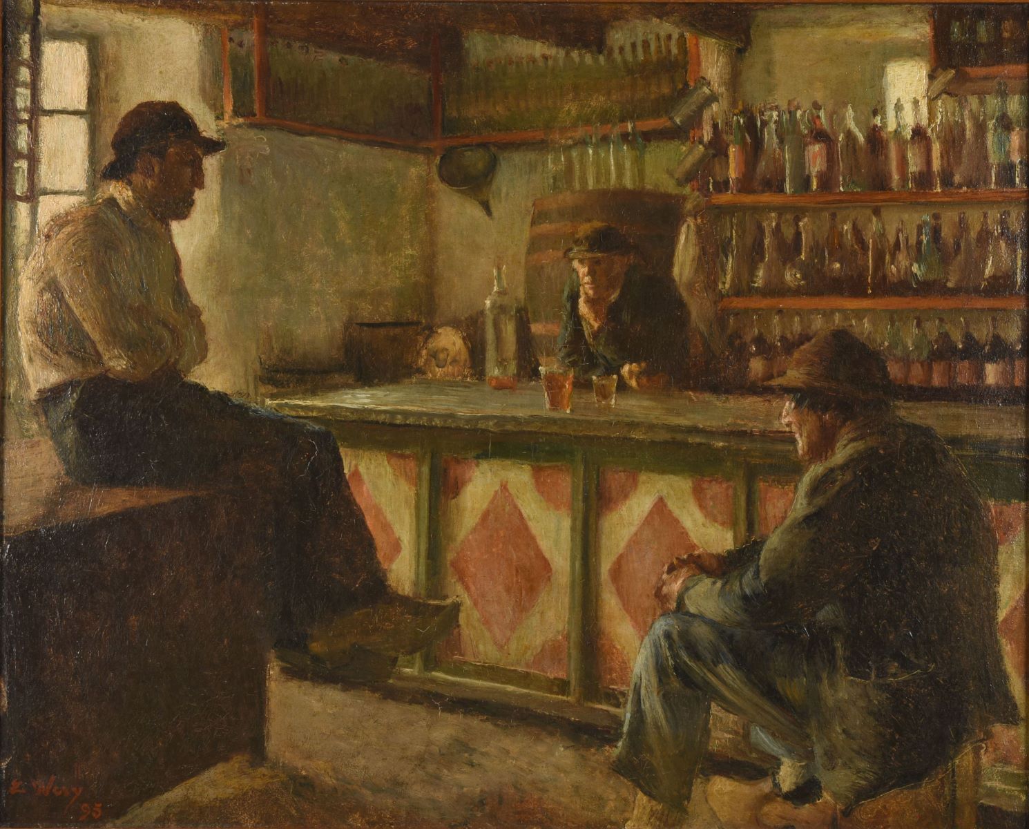 Intérieur de café de campagne, Émile Wéry, 1895