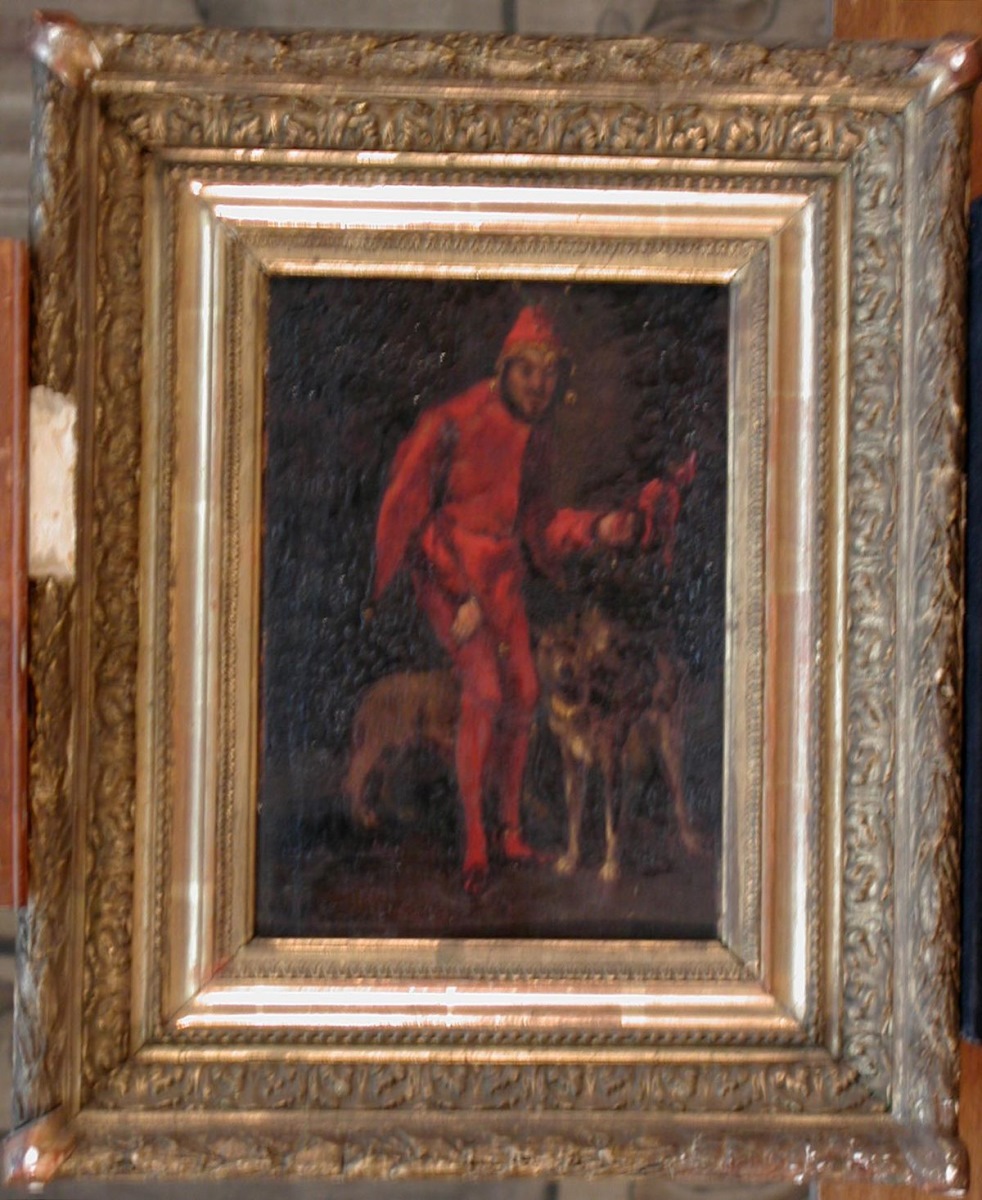 Fou avec deux chiens, Ferdinand Roybet, 2e moitié 19e siècle, 1er quart 20e siècle