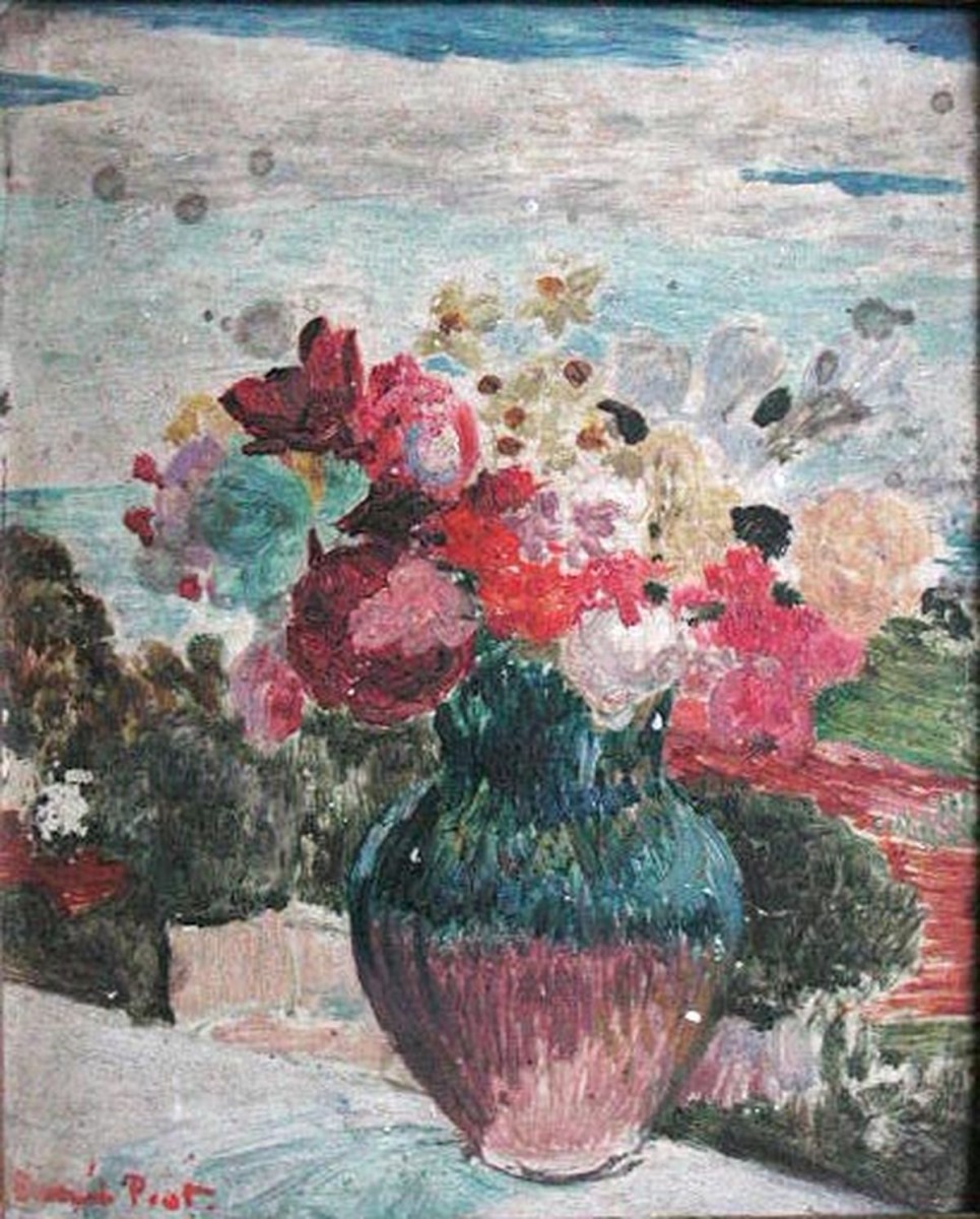 Vase de fleurs, René Piot, 2e moitié 19e siècle, 1ère moitié 20e siècle