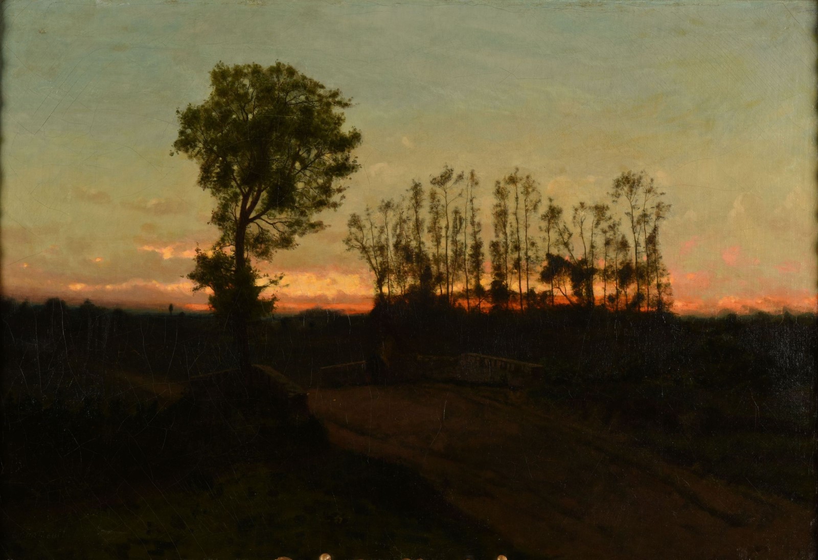 Paysage au crépuscule ; Après la pluie. Effet de soir, Antoine Chintreuil, 1852 vers