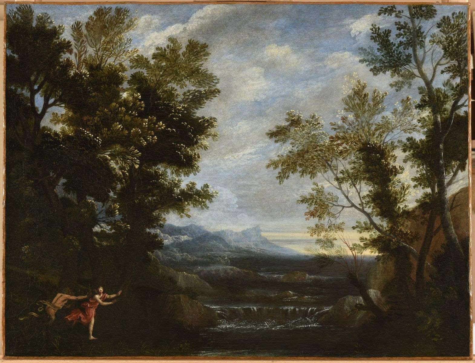 Pan poursuivant Syrinx (titre attribué) ; La Nymphe Écho (titre inscrit à l'inventaire), Giovanni Battista Viola, 1er quart 17e siècle