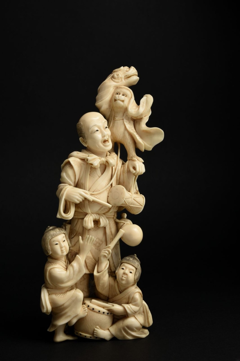 Forains en représentation (titre attribué) ; Montreur de singe (ancien titre attribué), 19e siècle