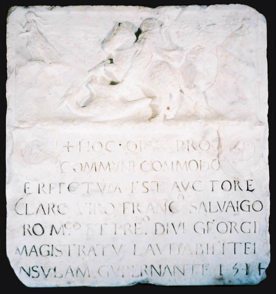 Dédicace au gouverneur Francesco Salvago, 1514