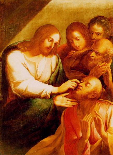 Jésus guérissant un aveugle, Luca Cambiaso, 17e siècle, 16e siècle