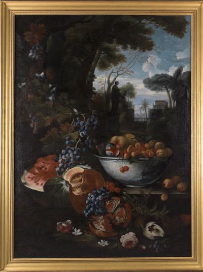 Nature morte (fleurs et fruits), Jan Frans Van Bloemen, 17e siècle