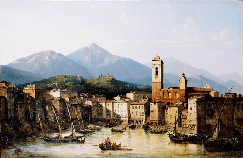 Vue du Vieux Port de Bastia, Frederic Bourgeois de Mercey, 1839