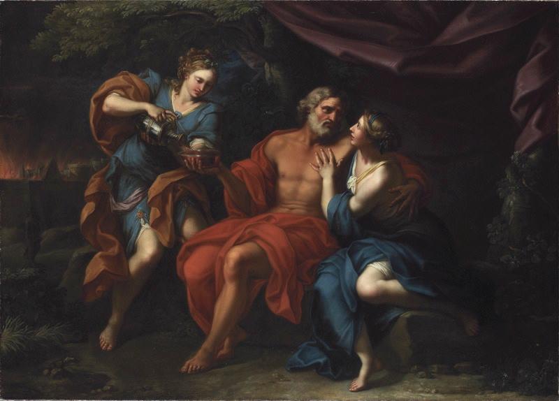 Loth et ses filles, Pompeo Girolamo Batoni, 2e moitié 18e siècle