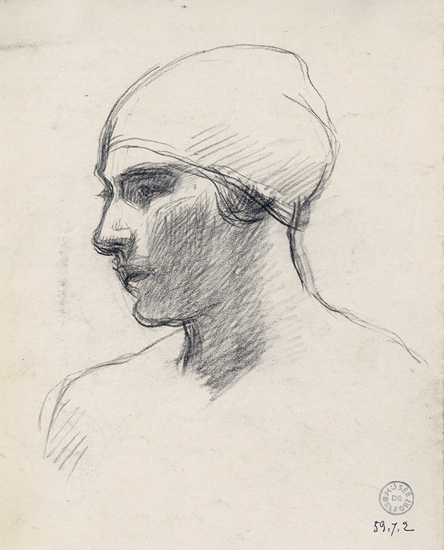 Tête de jeune femme au bonnet de bain, René François Xavier Prinet, 1924 (vers)