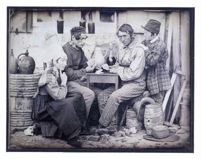 La partie de cartes (à gauche Louis Dodier), Louis Adolphe Humbert De Molard, 2e quart 19e siècle