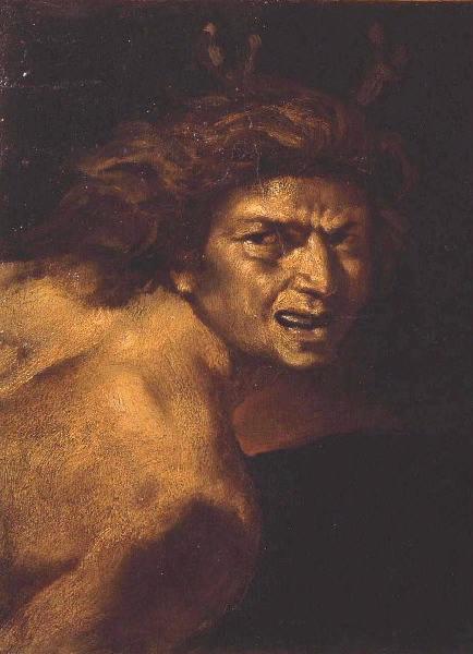 Tête d'Actéon (sujet d'étude) — Eugène Delacroix