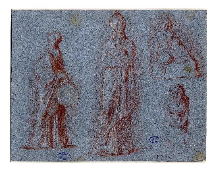 Etudes de figurines de Tanagra (Titre attribué), Henri Chapu, 2e moitié 19e siècle