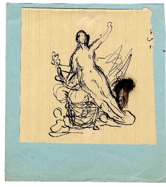 Etude pour la Vapeur (? ) ; Etude pour Amphitrite (?), Henri Chapu, 2e moitié 19e siècle