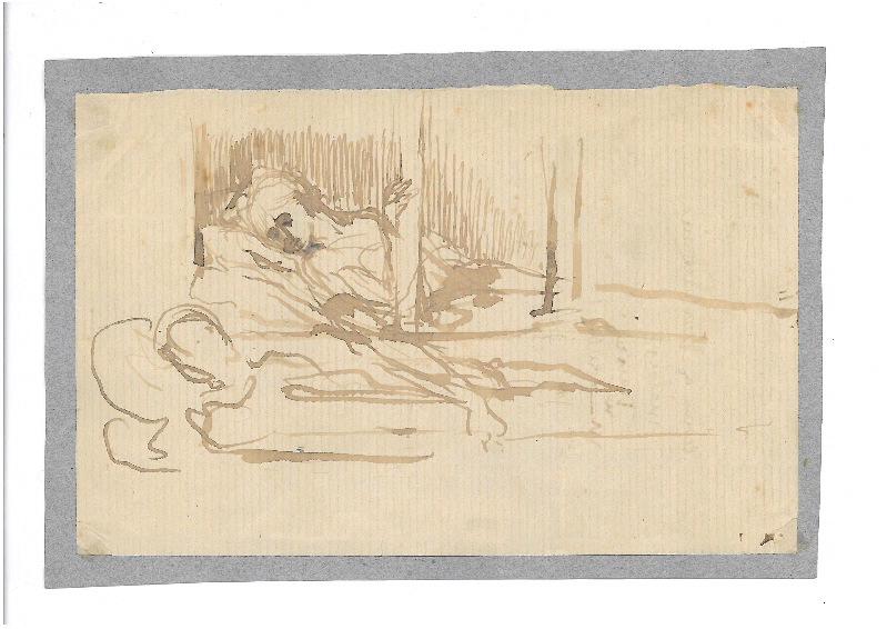 Esquisse pour le gisant de la duchesse d'Orléans (Hélène de Mecklembourg-Schwerin (1814 - 1858), épouse de Ferdinand-Philippe d'Orléans (1814 - 1842)), Henri Chapu, 1883,1884