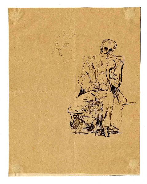 Croquis de tête pendant les séances de l'Institut (titre attribué), Henri Chapu, 2e moitié 19e siècle