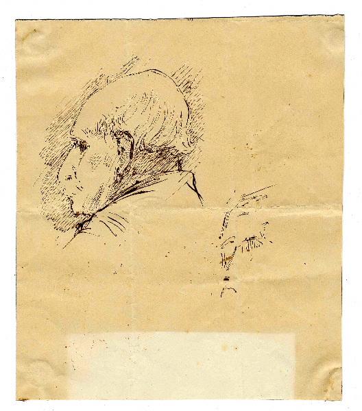 Croquis de tête pendant les séances de l'Institut (titre attribué), Henri Chapu, 2e moitié 19e siècle
