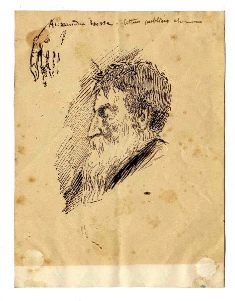Croquis de tête pendant les séances de l'Institut (titre attribué), Henri Chapu, 2e moitié 19e siècle