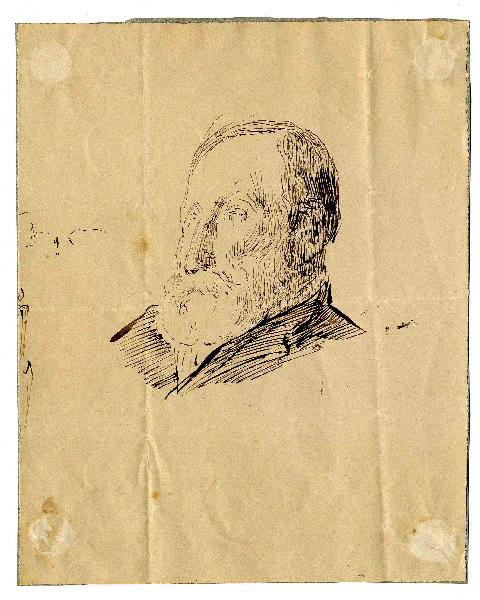 Croquis de tête pendant les séances de l'Institut (titre attribué), Henri Chapu, 2e moitié 19e siècle