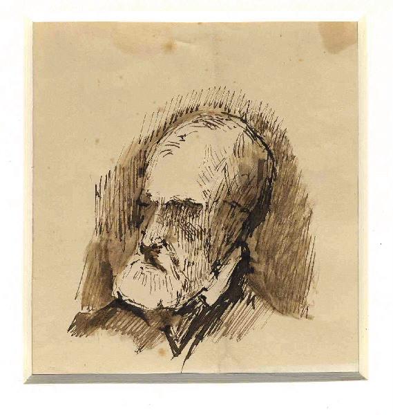 Croquis de tête pendant les séances de l'Institut (titre attribué), Henri Chapu, 2e moitié 19e siècle