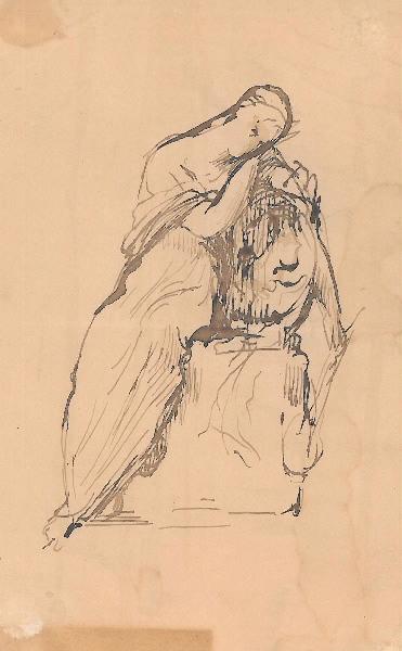 Etude pour le monument de Félicien David : la Muse, Henri Chapu, 2e moitié 19e siècle
