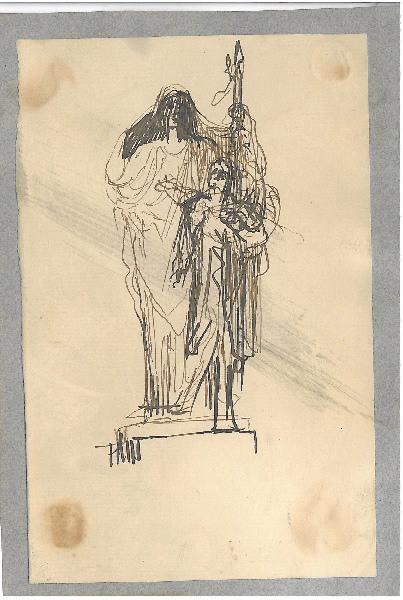 Etude pour l'Amour de la Patrie, Henri Chapu, 2e moitié 19e siècle