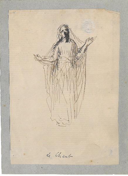 Etude pour le Chant, Henri Chapu, 2e moitié 19e siècle