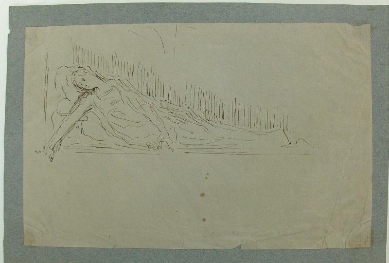 Esquisse pour le gisant de la duchesse d'Orléans, Henri Chapu, 1883,1884