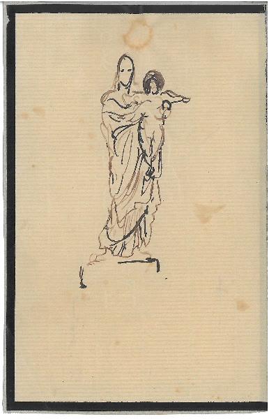 Etude pour la Vierge et l'enfant, Henri Chapu, 2e moitié 19e siècle