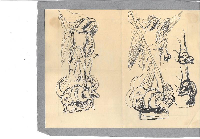 Etude pour un Saint Georges terrassant le dragon, Henri Chapu, 2e moitié 19e siècle