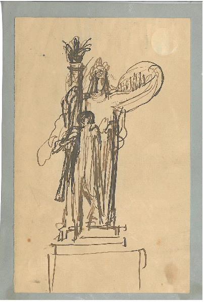 Etude pour l'Amour de la Patrie, Henri Chapu, 2e moitié 19e siècle