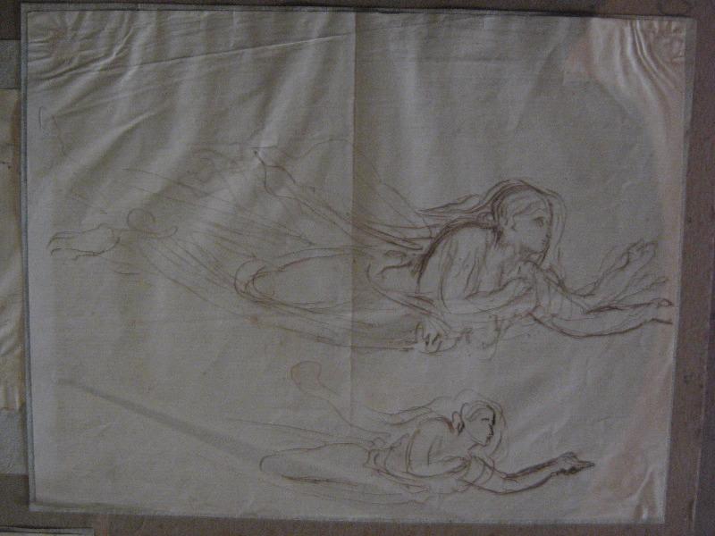Etude pour le Christ aux anges (au recto) ; Etude pour le Christ aux anges (au verso), Henri Chapu, 2e moitié 19e siècle