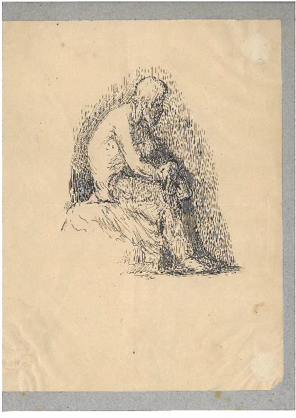 Etude d'homme nu, assis (titre attribué), Henri Chapu, 2e moitié 19e siècle